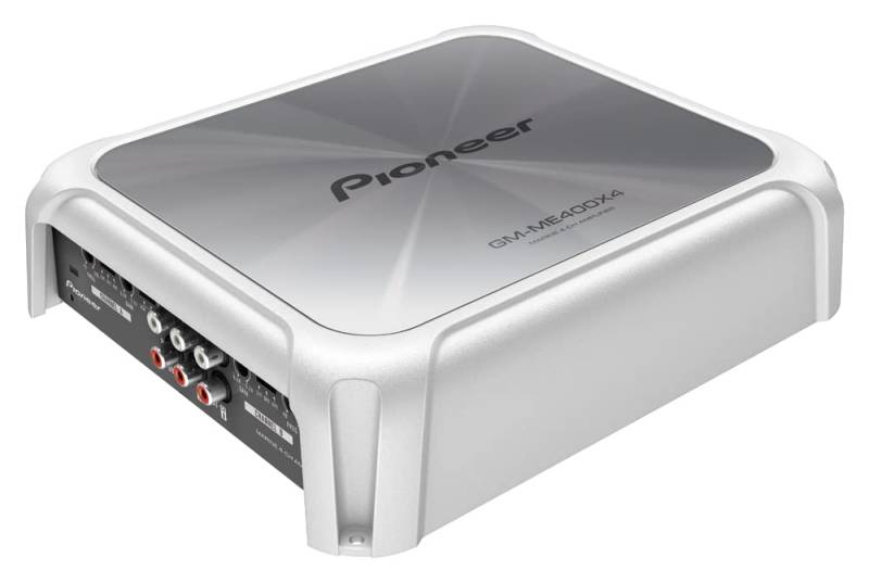 Pioneer GM-ME400X4 Marinetauglicher Class-D 4-Kanal Stereoverstärker (800 W), variabler TPF & HPF, Sensor für Lautsprechereingang, Anschluss für mehrere Geräte von Pioneer