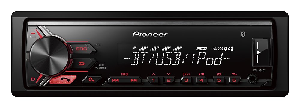 Pioneer MVH-390BT Bluetooth CD Autoradio schwarz von Pioneer