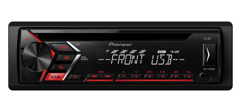 Pioneer MVH-S100UB | 1DIN Autoradio mit RDS | USB für MP3, WMA, WAV, FLAC | AUX-Eingang | Android-Unterstützung | ARC App von Pioneer