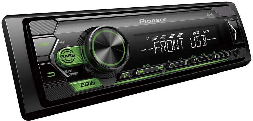 Pioneer MVH-S120UBG, 1DIN Autoradio mit RDS, grün, halbe Einbautiefe, 4x50Watt, USB, MP3, AUX-Eingang, Android-Unterstützung, 5-Band Equalizer, ARC App von Pioneer