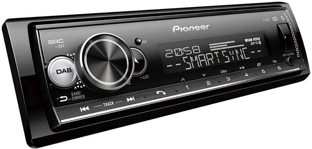 Pioneer MVH-S520DAB, 1DIN Autoradio mit RDS und DAB+, RGB-Beleuchtung, deutsche Menüführung, Bluetooth, USB, iPod/iPhone-Direktsteuerung, Freisprecheinrichtung, Smart Sync, vario color von Pioneer