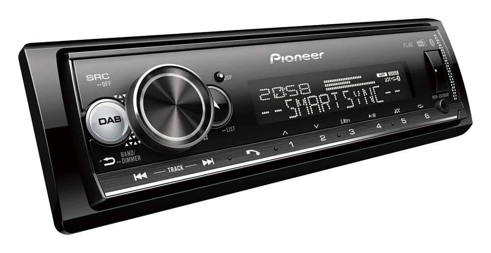 Pioneer MVH-S520DAB-AN inklusive DAB-Antenne, 1-DIN-Autoradio mit DAB+, rot, deutsche Menüführung, Bluetooth, US, AUX-Eingang, iPod/iPhone-Direktsteuerung, Freisprecheinrichtung, Smart Sync von Pioneer