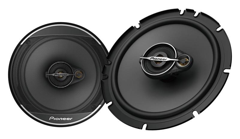 Pioneer TS-A1671F 16,5 cm 3-Weg-Koaxial-Lautsprecher Set mit 2 Lautsprechern (je 320 W max., 70 W Sinus), kraftvoller Klang, hoher Wirkungsgrad, 48 mm Einbautiefe, 144 mm Einbauausschnitt, mit Gitter von Pioneer