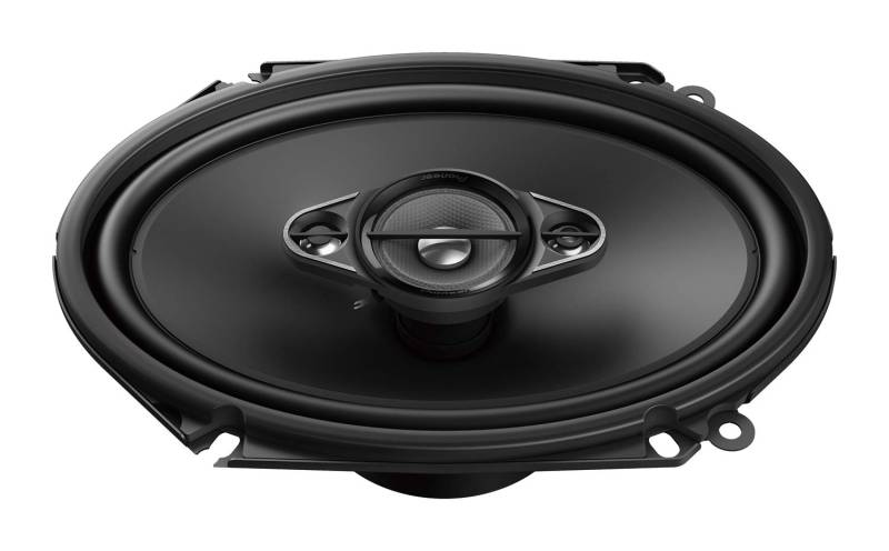 Pioneer TS-A6880F 6" x 8" (ca. 15x20cm) 4-Weg-Koaxiallautsprecher Set mit 2 Lautsprechern (je 350 W max.,80 W Sinus), kraftvoller Klang, 62 mm Einbautiefe, 133 x 191 mm Einbauausschnitt, mit Gitter von Pioneer