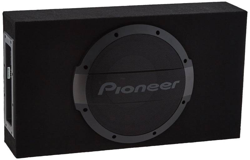 Pioneer TS-WX1010LA Aktivsubwoofer, leistungsstarker Gehäuse Subwoofer mit 1200 W Maximalleistung, 25 cm Subwoofer in MDF Gehäuse, IMPP Membran, schwarz von Pioneer