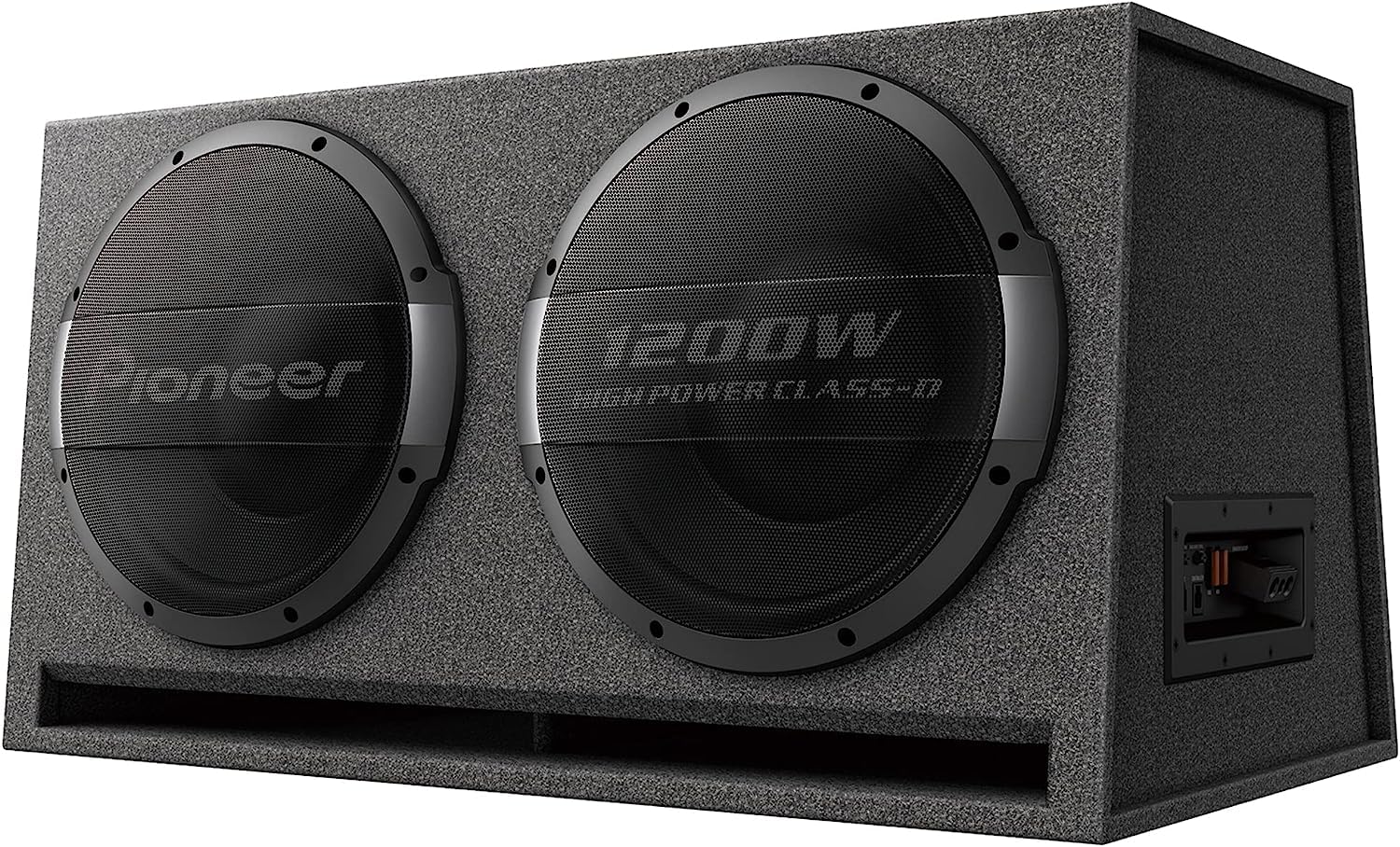 Pioneer TS-WX1220AH Aktivsubwoofer, leistungsstarker Gehäuse Subwoofer mit 3000 W Maximalleistung, 2x 30 cm Subwoofer in MDF Gehäuse, IMPP Membran, schwarz, Eingangsnennleistung 1200 W von Pioneer