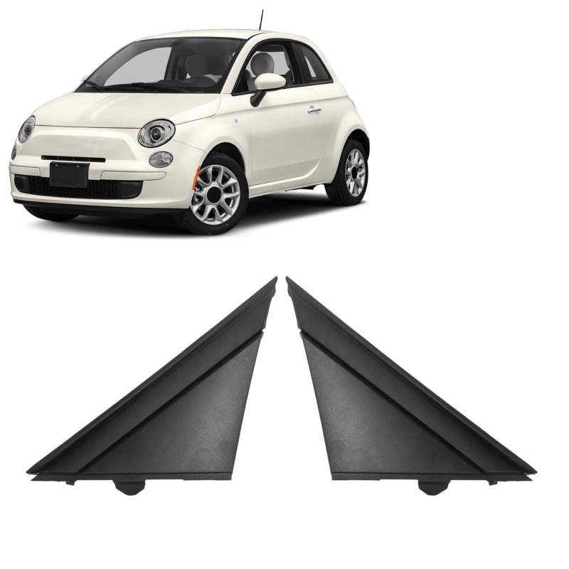 Fiat 500 Außenspiegel-Flaggen-Formteil Spiegelflaggen-Abdeckungs-Formteil Linke Fahrer- und Rechte Beifahrerseite Kompatibel mit 2012–2017 Fiat 500 Ersatz 1SH16KX7AA 1SH17KXAA von Pissente