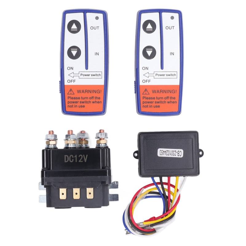 Windenrelais-Kit, 12 V, 250 A, 30 W, Windenrelais mit Fernbedienung, Windenrelais, Schützschalter für ATV, Multifunktionsfahrzeug, Schneemobil, Feldmäher, Gartentraktor von Pissente