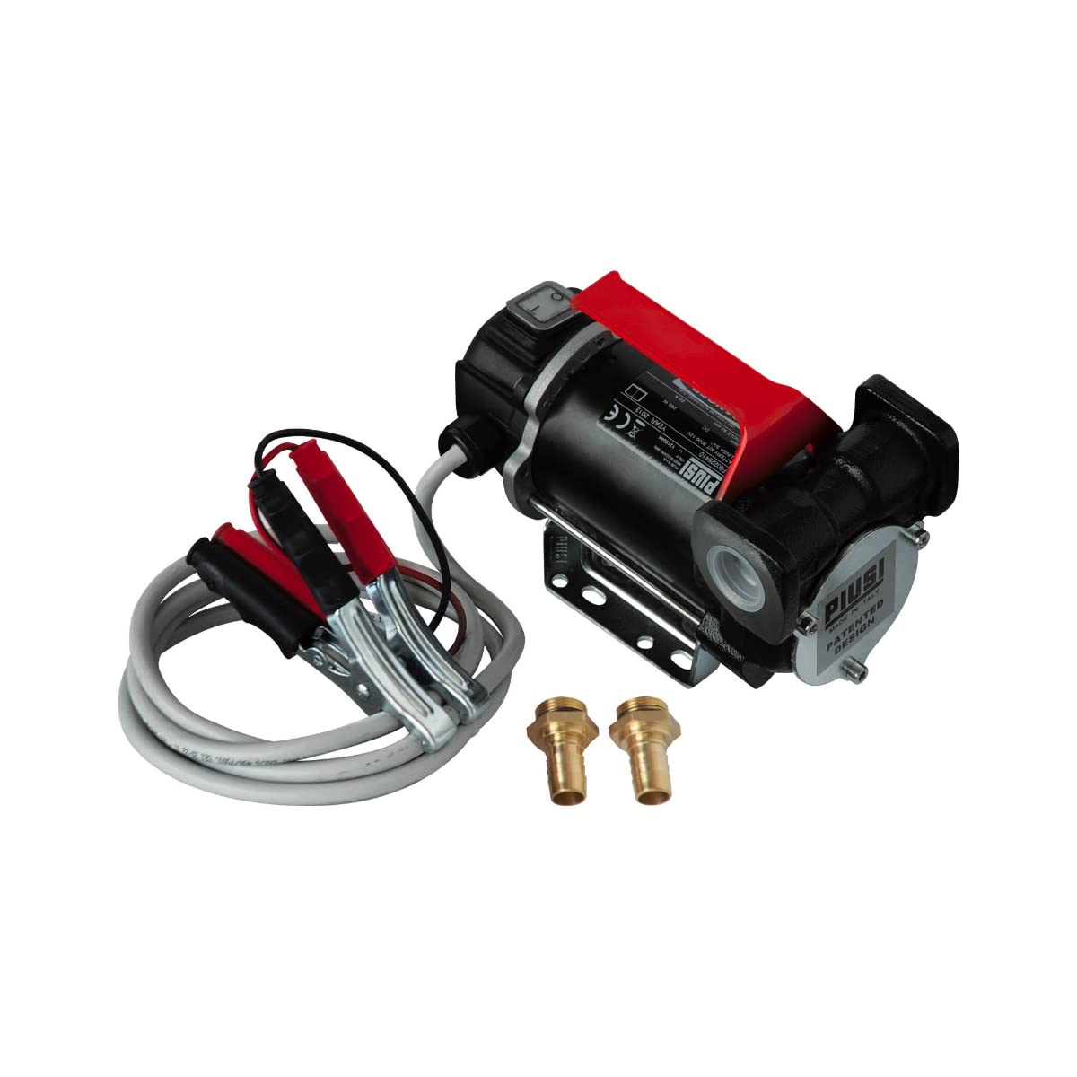 PIUSI 12V Tragbares Diesel-Umfüllset, Fördermenge 50 Liter/Minute mit Klemmen, 3/4" BSP Gewindeanschlüsse und 19 mm Schlauchhalter | Carry 3000 F00223260 von Piusi