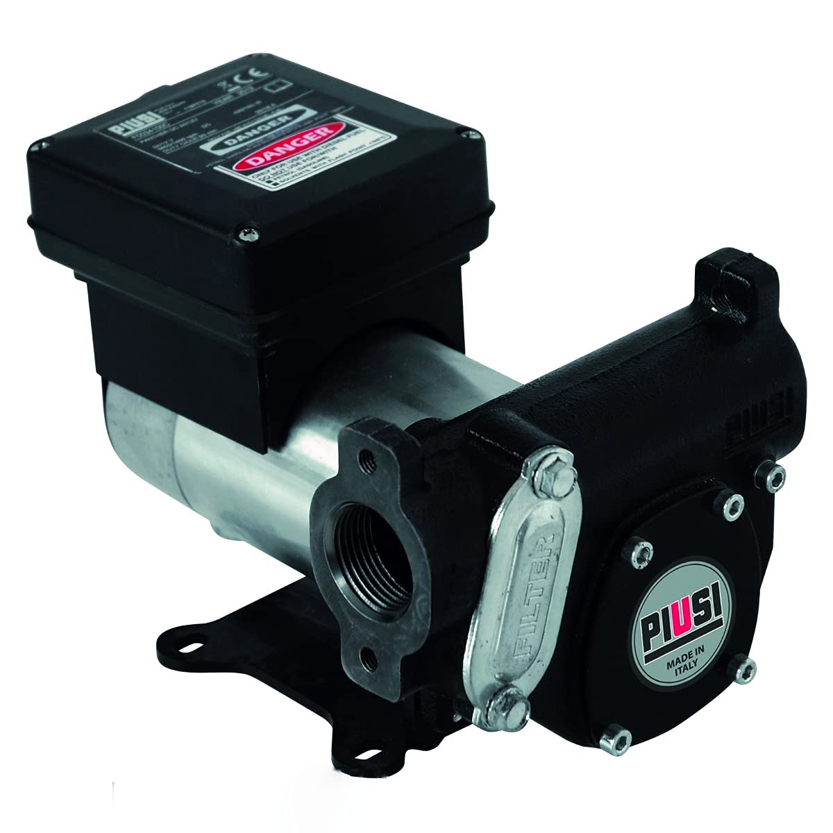 PIUSI Selbstansaugende Pumpe bei 24/12V für Diesel, Durchflussmenge 70/35 Liter/Minute, Anschlüsse 1" BSP mit Ein/Aus-Schalter | Panther DC F0034100C von Piusi