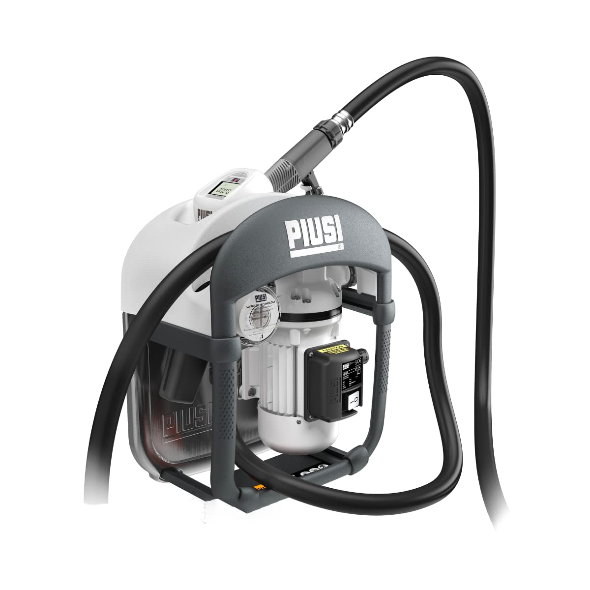 Piusi Kompletter Spender für AdBlue/Urea/DEF und Wassernachfüllung mit 35 l/min Pumpe bei 230V/50Hz, digitalem Durchflussmesser, manueller Pistole und SEC Fassanschluss | SUZZARABLUE 3 PRO F00101560 von Piusi