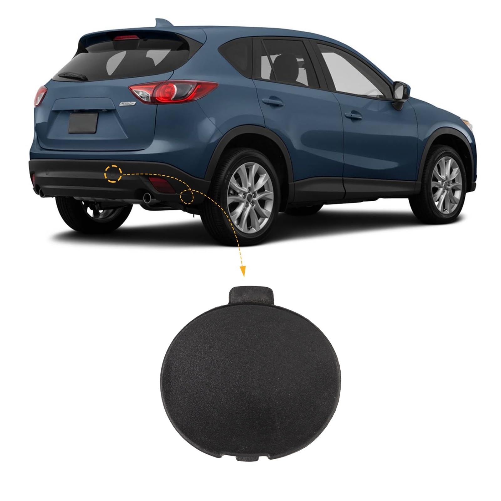 Pizgear, for Mazda, CX-5 2013–2016, KD53-50-EK1A-9U KD53-50-EK1A Autozubehör, hintere Stoßstange, Abschlepphakenkappe, Abschleppösenabdeckung Abdeckung für Auto-Abschleppöse von Pizgear