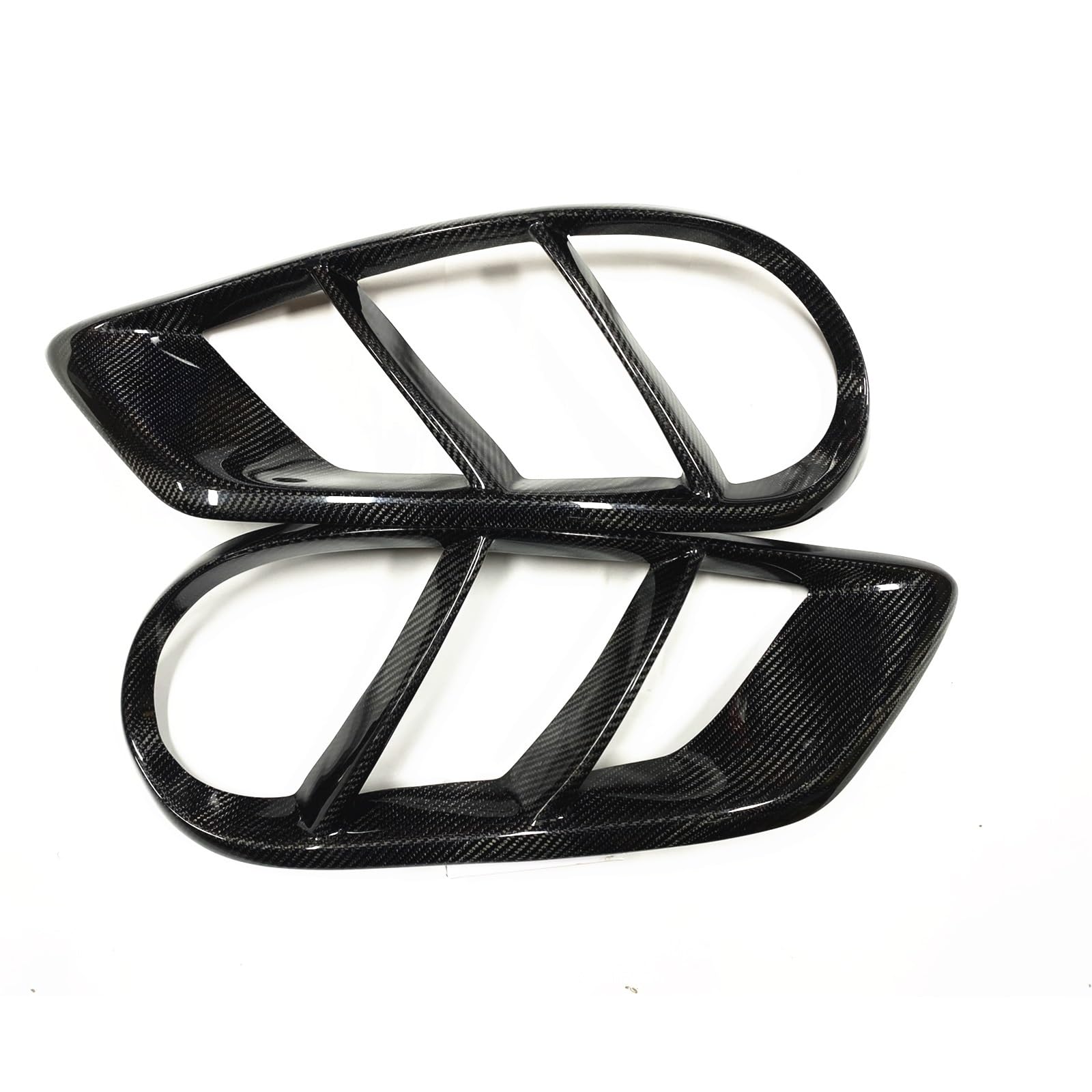 Pizgear, for Mercedes-Benz, W205 C200 C300 C43 2015-2018 Sport Frontstoßstange Lüftungsschlitzverkleidung Splitter Nebelscheinwerfer Ansauglampenblende Rahmen Entlüftungsspoiler für die vordere Stoßs von Pizgear