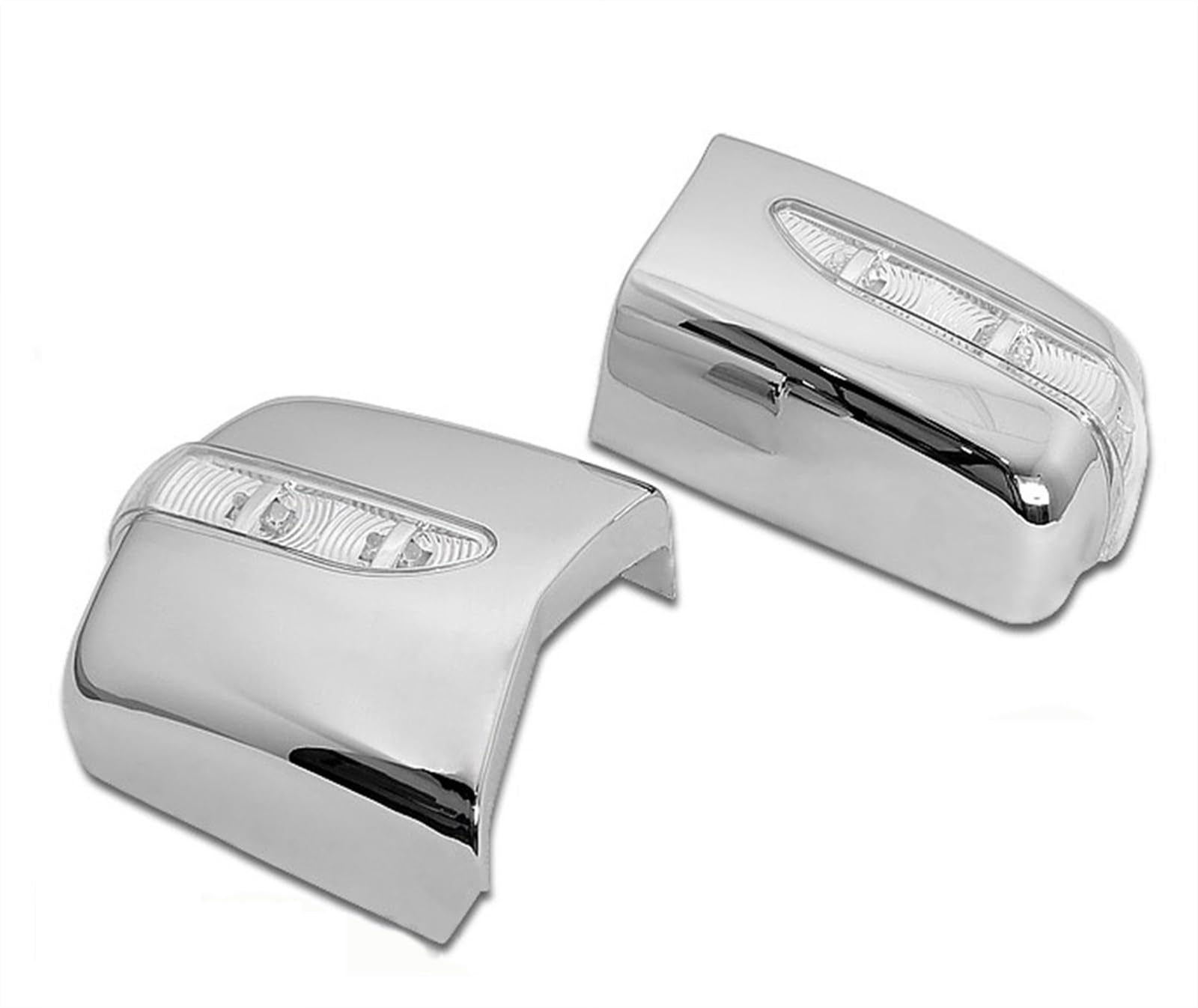 Pizgear, for Mercedes-Benz, for W124 E-Klasse Linkslenker Chrom-Styling Seitenspiegelabdeckung mit Seitenblinker Seitenspiegelabdeckungen Kappen von Pizgear