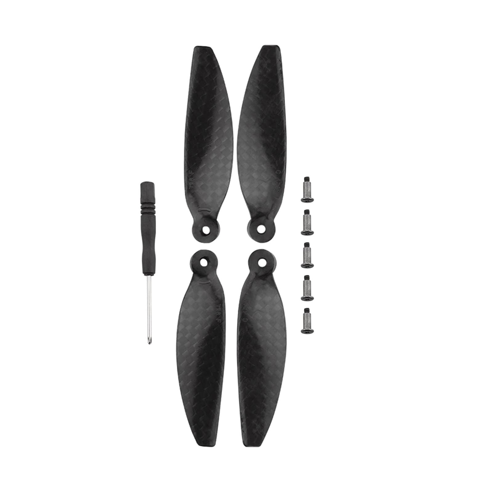 Pizgear 1/2/4 Paar geräuscharme Kohlefaser-Propellerblätter mit Schraubenschlag, for DJI Mavic Mini leichte Drohnenpropeller(1 Pair) von Pizgear