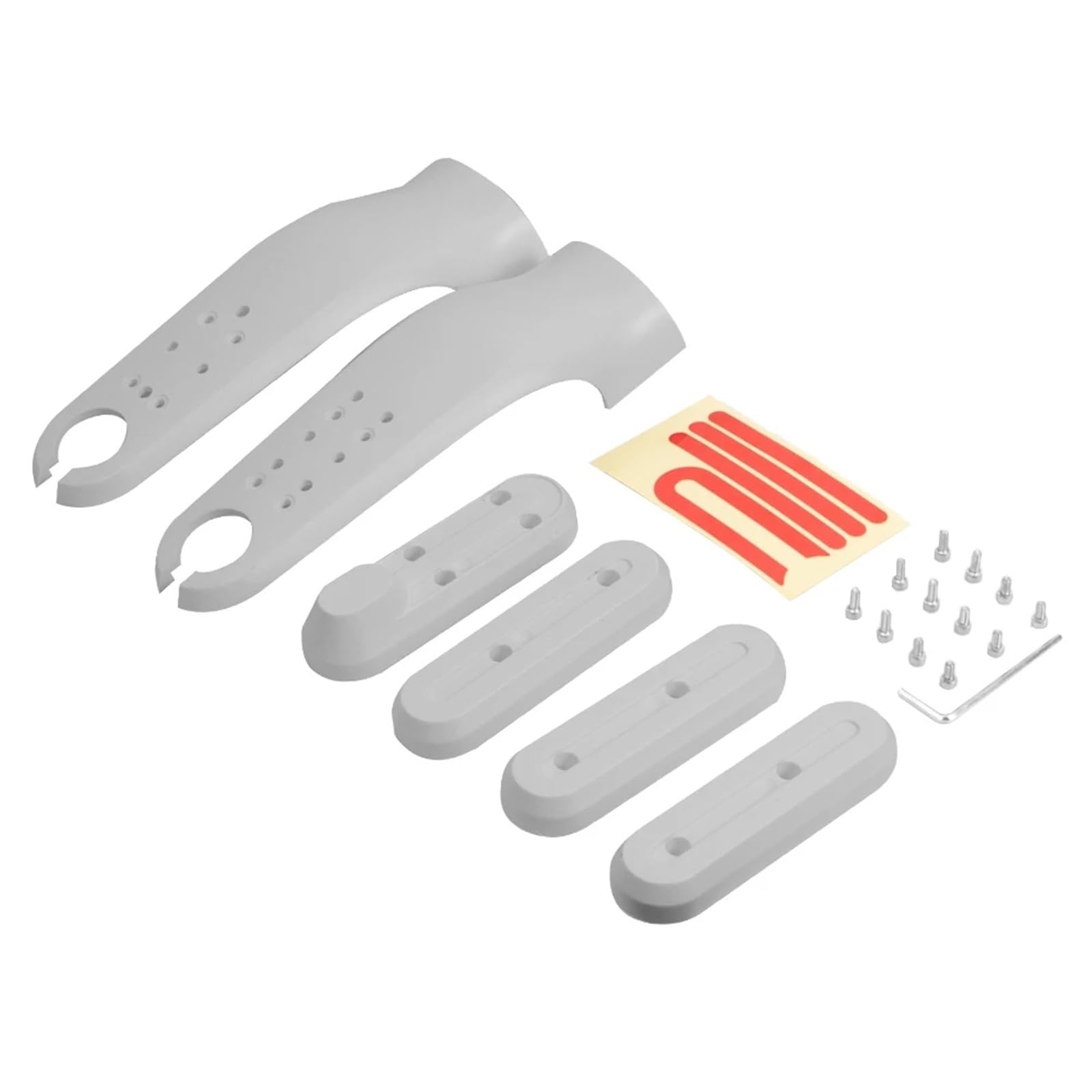 Pizgear 1 Satz Vordergabel-Abdeckung mit Radabdeckung, Radkappe, Schutzschalen, for Xiaomi, M365 Elektroroller, reflektierende Aufkleber, Gabelteile Leichte reflektierende Schale(White) von Pizgear