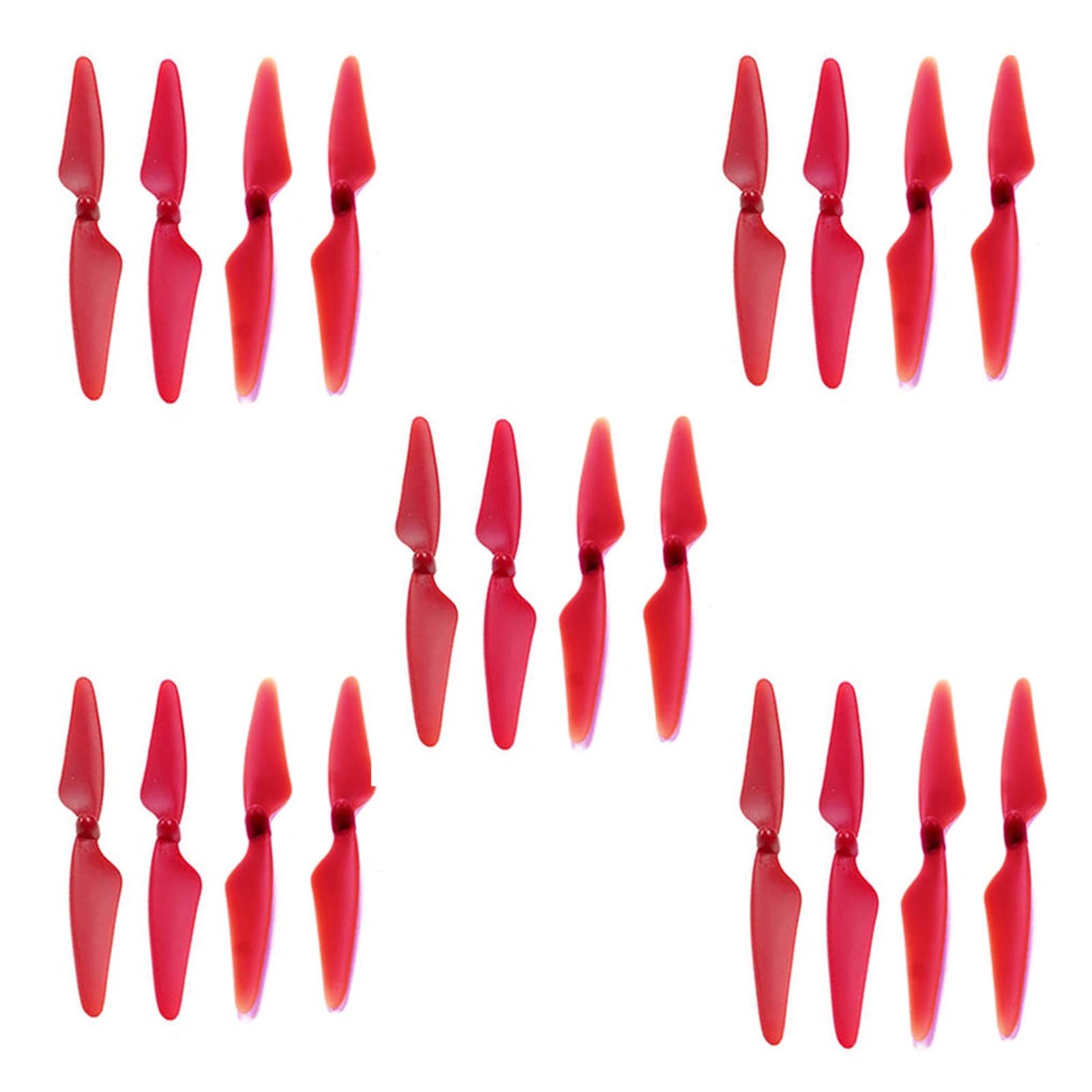 Pizgear 10 Stück CW + 10 Stück CCW Propellerblätter Propeller, for HUBSAN H501S X4 / H501C MJX B3 RC Quadcopter Ersatzteil leichte Drohnenpropeller(Red) von Pizgear