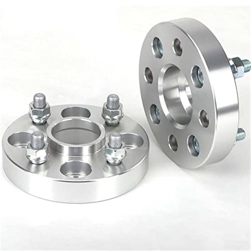 Pizgear 2 Stück 5/20/25/30/35 mm PCD 4 x 110 Mittelbohrung 60,1 mm Spurverbreiterungsadapter Flansch 4 Lug-Anzug, for Universalauto M12XP1.5 12xP1.25 Spurverbreiterungen(BLACK 15mm P12x1.5 Silver) von Pizgear