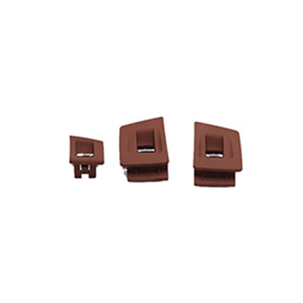 Pizgear 3-teilige LHD-Fensterheber-Knopfleiste, schwarz-beige, for, for 5er F10 F11 5er Zierabdeckung für Autogriffe(Red Brown) von Pizgear