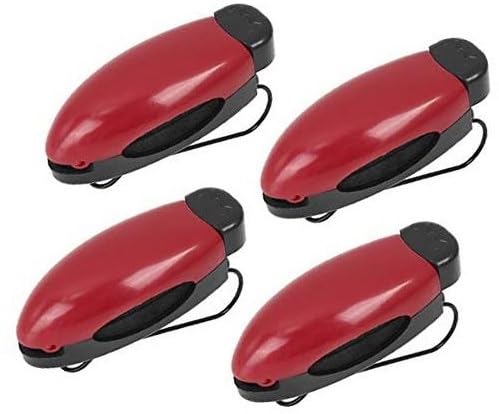 Pizgear 4 Pcs Orange Schwarz ABS Auto Sonnenblende Brille Karte Halter Clip Sonnenblenden-Cliphalterung(Red) von Pizgear