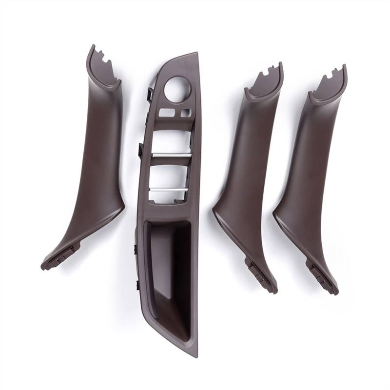 Pizgear 4 Teile/Satz Auto Innentür Armest Griff Fensterheber Schalter Taste Rahmen Panel, for, for F10 F11 F18 5 Serie 2010-2017 Zierabdeckung für Autogriffe(Mocha) von Pizgear