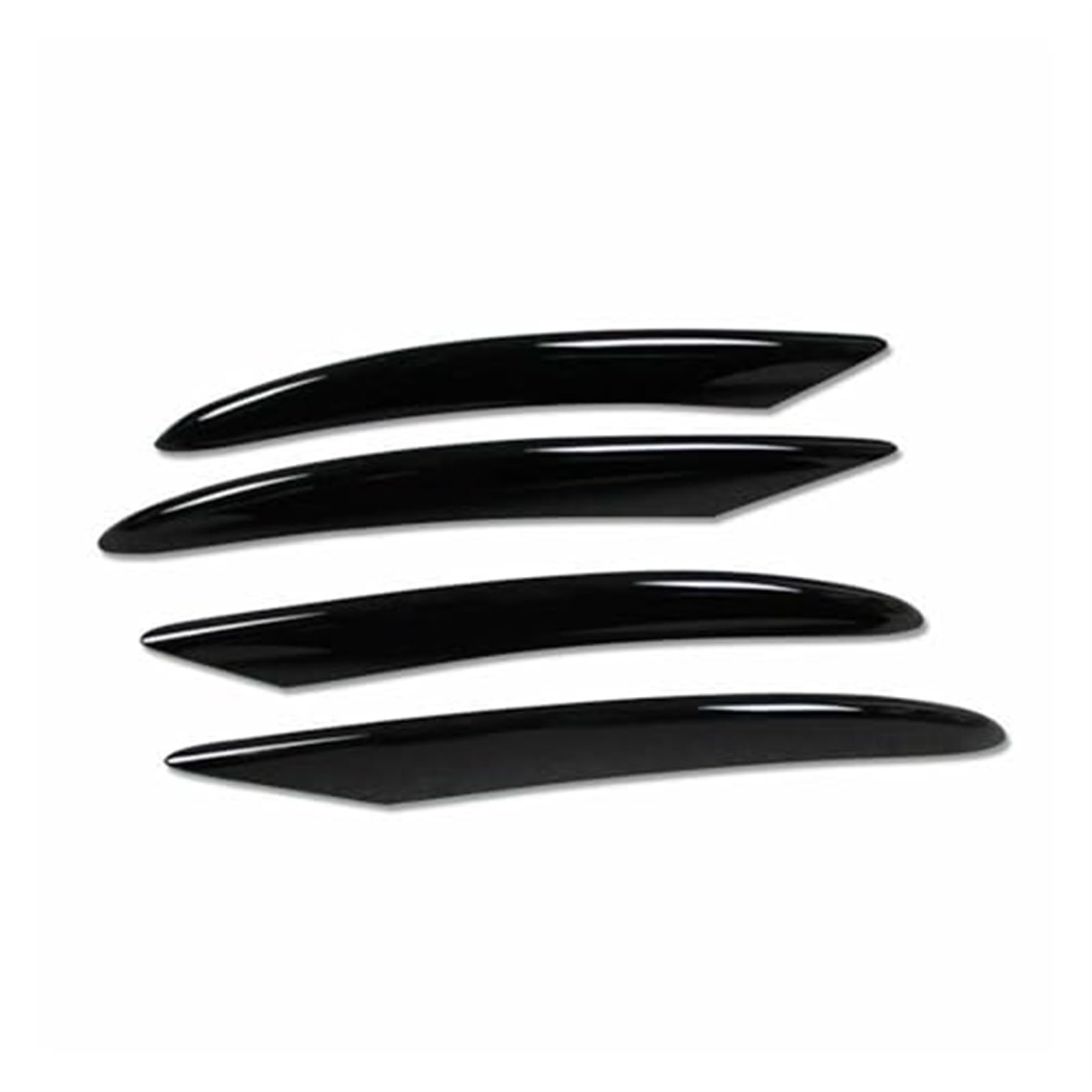 Pizgear 4PCS Frontstoßstangen-Seitenlüftungsabdeckungsverkleidung Ansaugrahmen-Splitterlippe, for, C-Klasse C300 AMG 2019-2021 Frontspoiler Stoßstangenspoiler(Black Glossy Black) von Pizgear