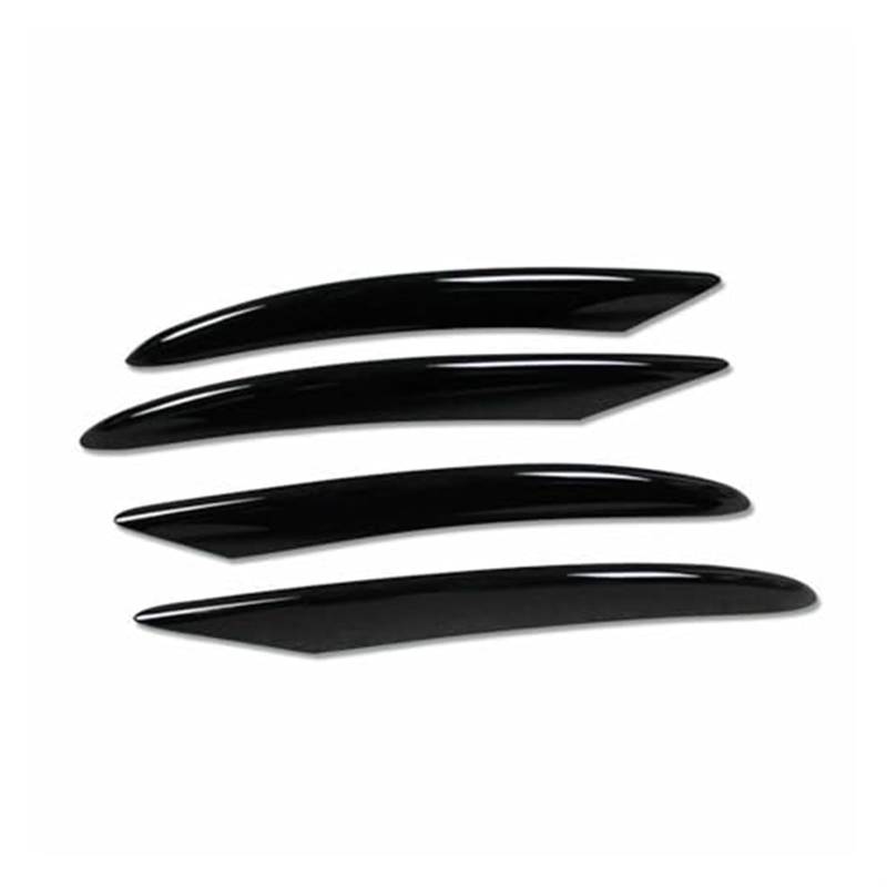 Pizgear 4PCS Frontstoßstangen-Seitenlüftungsabdeckungsverkleidung Ansaugrahmen-Splitterlippe, for, C-Klasse C300 AMG 2019-2021 Frontspoiler Stoßstangenspoiler(Black Glossy Black) von Pizgear