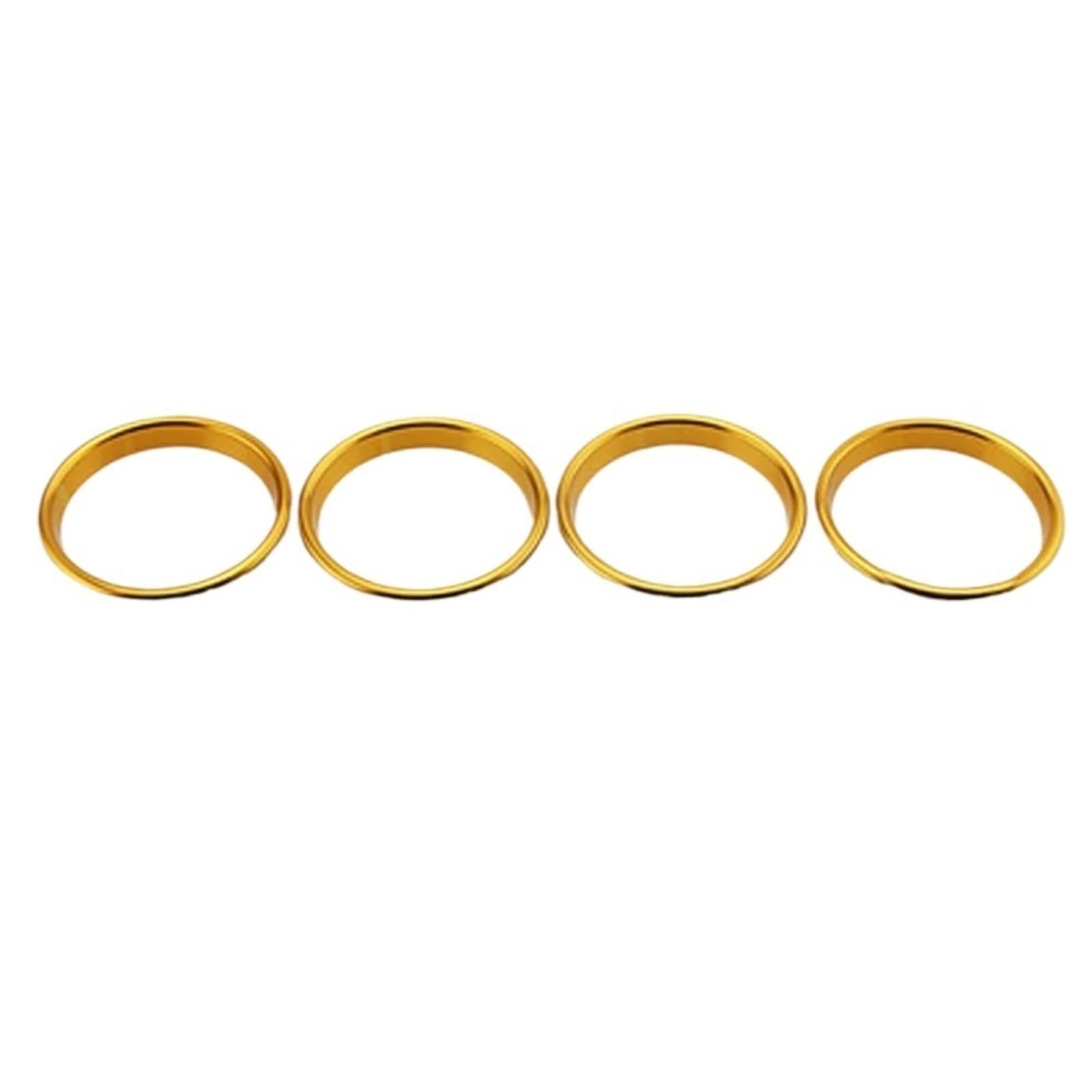 Pizgear 4X Auto Klimaanlage Air Vent Outlet Ring Abdeckung Trim Dekoration Aufkleber, for A3 S3 2013-2017 for Q2 2017 Zubehör Auto-Styling Lüftungsring für Auto-Klimaanlage(Gold Inner Ring) von Pizgear