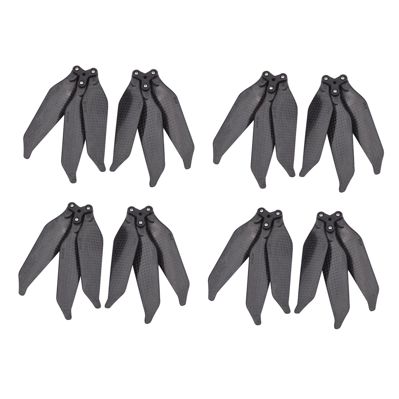 Pizgear 8 Stück 8331 Carbon Fiber Low Noise Propeller 3-Blatt Requisiten Wing Replacement Kits Ersatzteile, for DJI Mavic Pro Platinum Drone leichte Drohnenpropeller von Pizgear