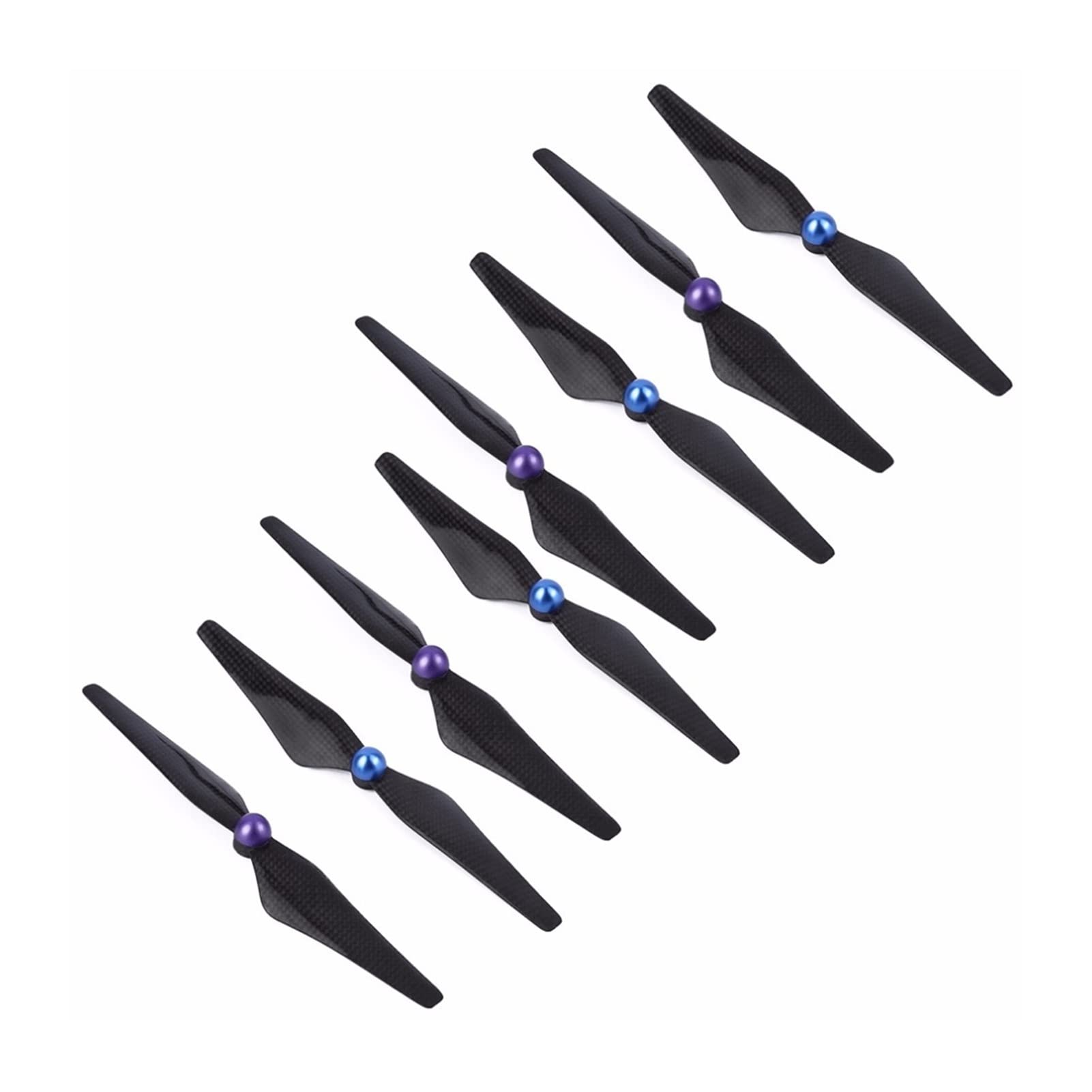 Pizgear 8 Stück Kohlefaser 9450 Propeller selbstsichernde Requisiten Phantom 2 94 x 50 langlebige Klinge, for DJI Phantom 3 Drohne 3A 3P 3S P2V Drohne leichte Drohnenpropeller(Purple) von Pizgear