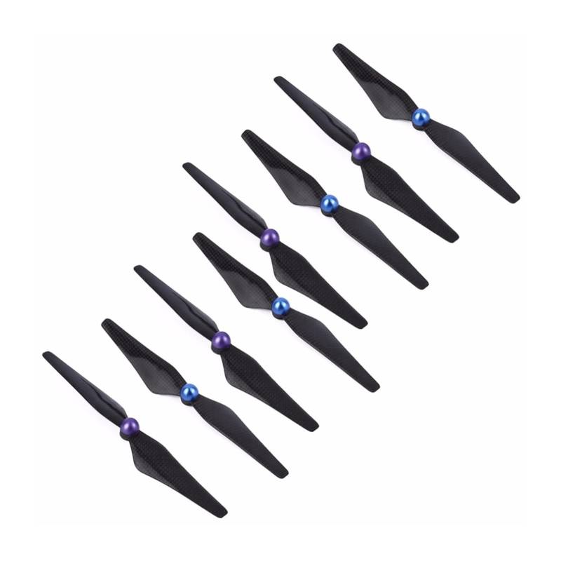 Pizgear 8 Stück Kohlefaser 9450 Propeller selbstsichernde Requisiten Phantom 2 94 x 50 langlebige Klinge, for DJI Phantom 3 Drohne 3A 3P 3S P2V Drohne leichte Drohnenpropeller(Purple) von Pizgear