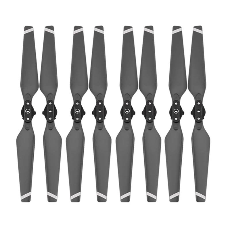 Pizgear 8 stücke 8330 Propeller Folding Quick Release Requisiten Ersatz Klinge Zubehör Ersatzteile CW CCW Fan, for DJI Mavic Pro Drone leichte Drohnenpropeller(8pcs White Edge) von Pizgear