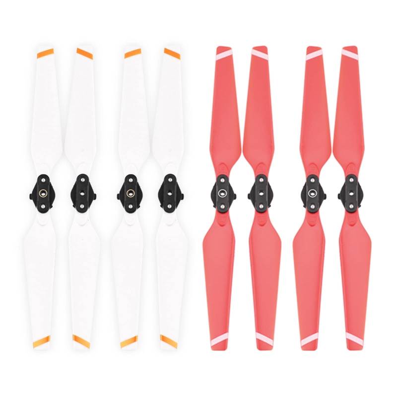 Pizgear 8 stücke 8330 Propeller Folding Quick Release Requisiten Ersatz Klinge Zubehör Ersatzteile CW CCW Fan, for DJI Mavic Pro Drone leichte Drohnenpropeller(Red White) von Pizgear