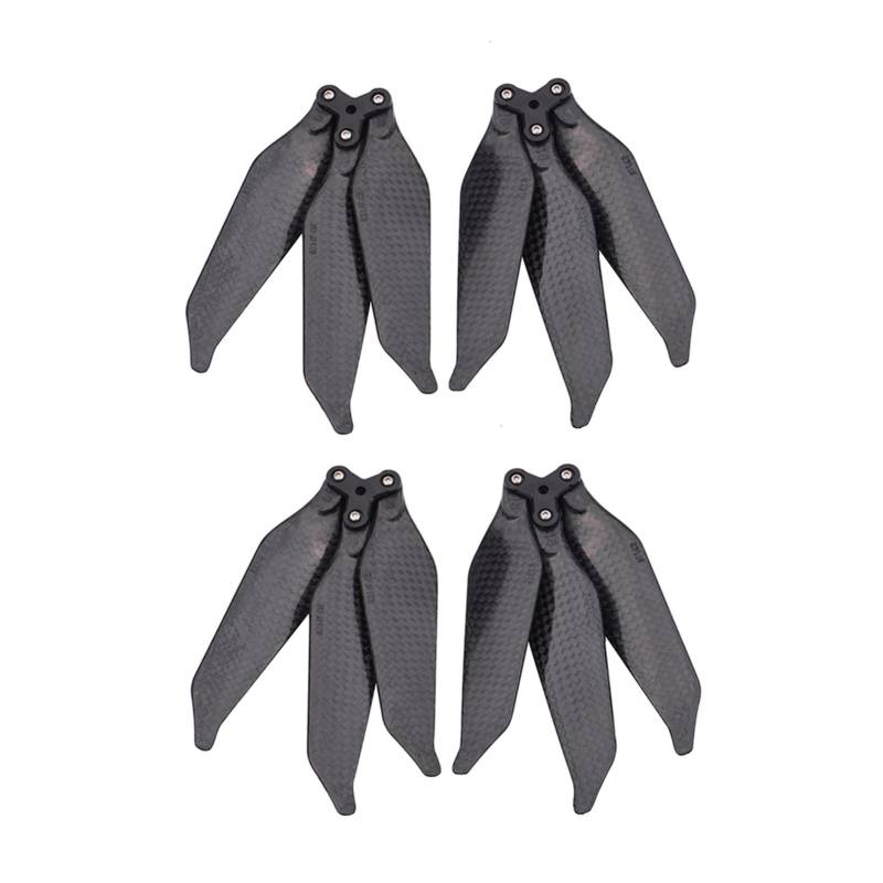 Pizgear 8331 Carbon Fiber Low Noise Propeller Ersatz Requisiten Ersatz Klinge Teile CW CCW, for DJI Mavic Pro Platinum Drone leichte Drohnenpropeller(Three Blade 4 Pcs) von Pizgear