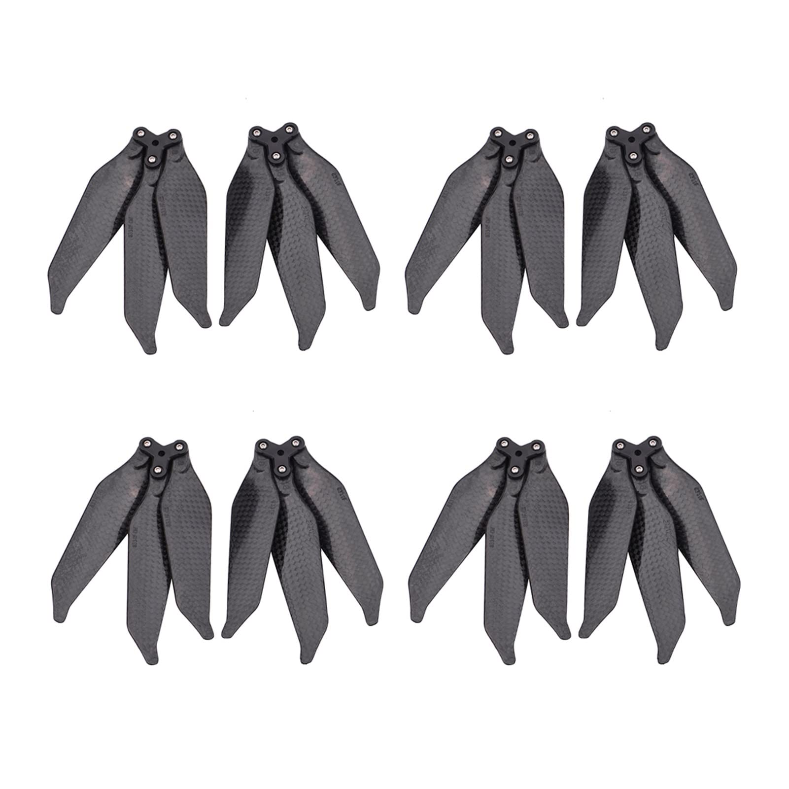 Pizgear 8331 Carbon Fiber Low Noise Propeller Ersatz Requisiten Ersatz Klinge Teile CW CCW, for DJI Mavic Pro Platinum Drone leichte Drohnenpropeller(Three Blade 8 Pcs) von Pizgear