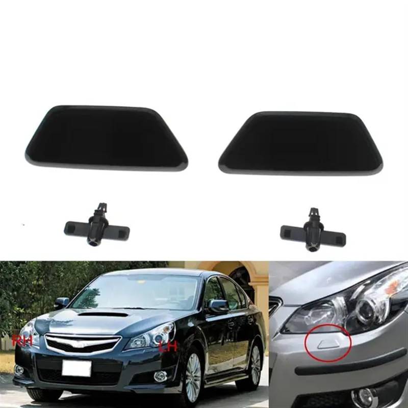 Pizgear 86636AJ070 Frontstoßstange Scheinwerferwaschdüsenabdeckung mit Stecker, for Subaru, Legacy GT 2010-2014 Outback 2013 2014 Abdeckung der Scheinwerferwaschanlage(SET) von Pizgear