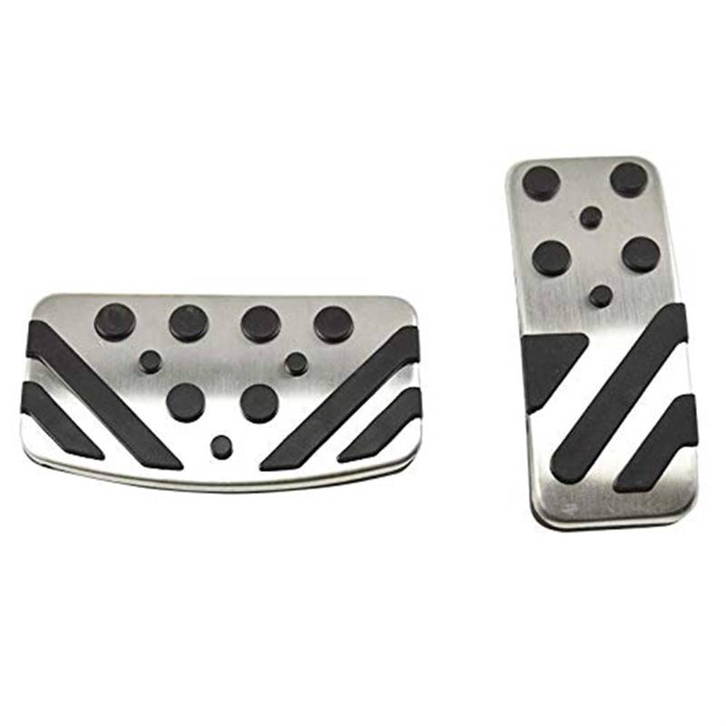 Pizgear Aluminium Auto Gaspedal Gas Bremspedal Kupplung Pedale Abdeckungen, for Mitsubishi, Eclipse Cross 2018 2019 Zubehör Fußpedal Abdeckung Pedalabdeckung für Fahrzeuge(Black at 2PCS) von Pizgear