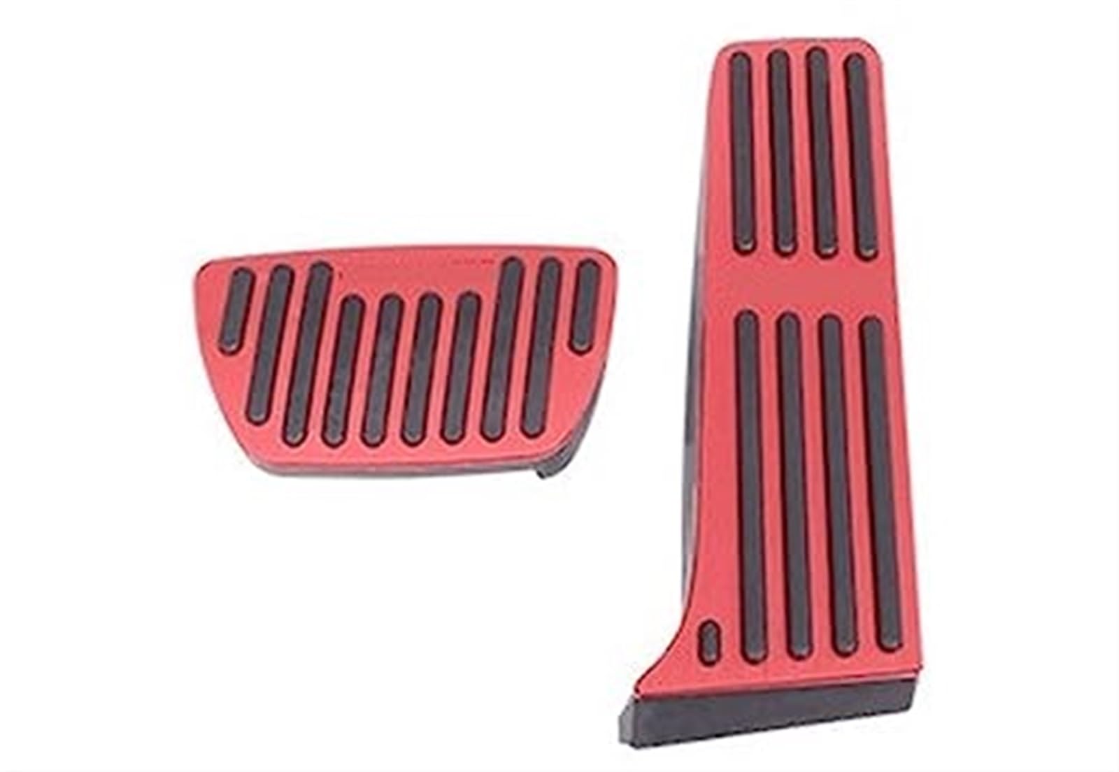 Pizgear Aluminium Auto Gaspedal Kraftstoff Bremspedal Fußstütze Pedale Abdeckung Pads, for Toyota, Highlander XU70 2020 2021 2022 Pedalabdeckung für Fahrzeuge(Black at 2PCS RED) von Pizgear