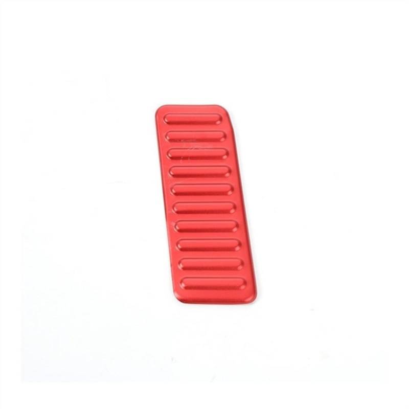 Pizgear Aluminium Auto Innenraum Linke Fußstütze Pedal Dekoration Rahmen Aufkleber, for Ford, for Mustang 2015 Up Car Styling Auto-Kupplungspedalauflage(Red) von Pizgear