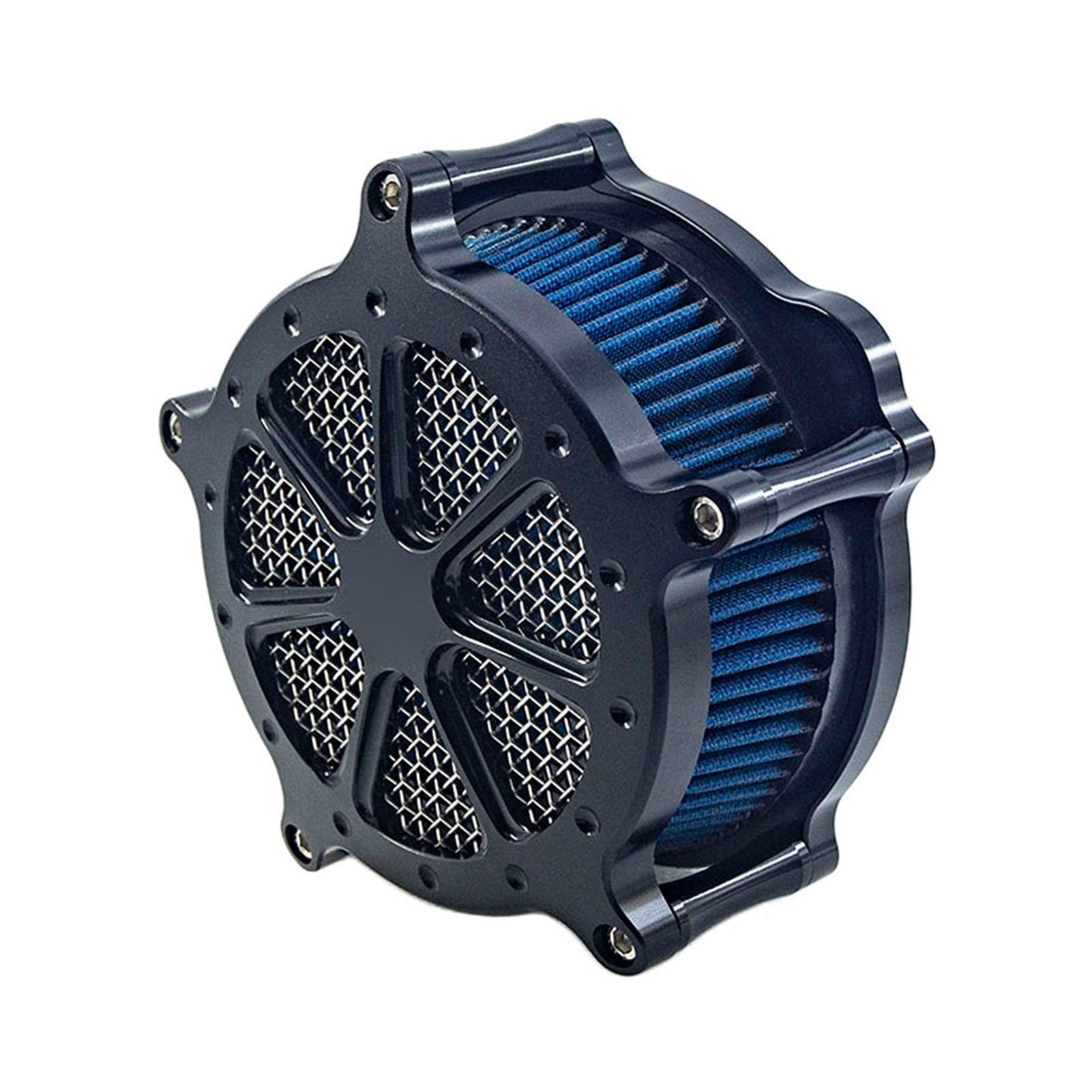 Pizgear Ansaugluftfilter Venturi BlackOps, for Harley, FLST FXDLS Sportster XL 883 XL 1200 Softail Fat Boy Dyna Touring 2000UP Motorrad-Luftfilter(A Blue) von Pizgear