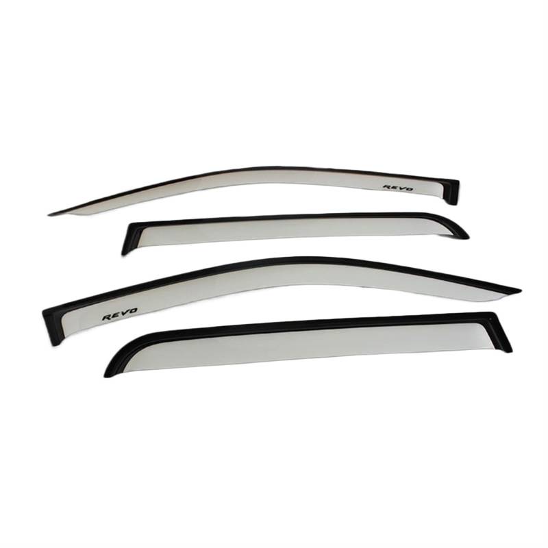 Pizgear Auto-Fensterschutz, Hilux-Türvisier-Entlüftungsabweiser, Auto-Windabweiser, for Toyota, for Hilux Revo Rocco 2016 2017 2018 2019 Windabweiser-Set(White and Black) von Pizgear