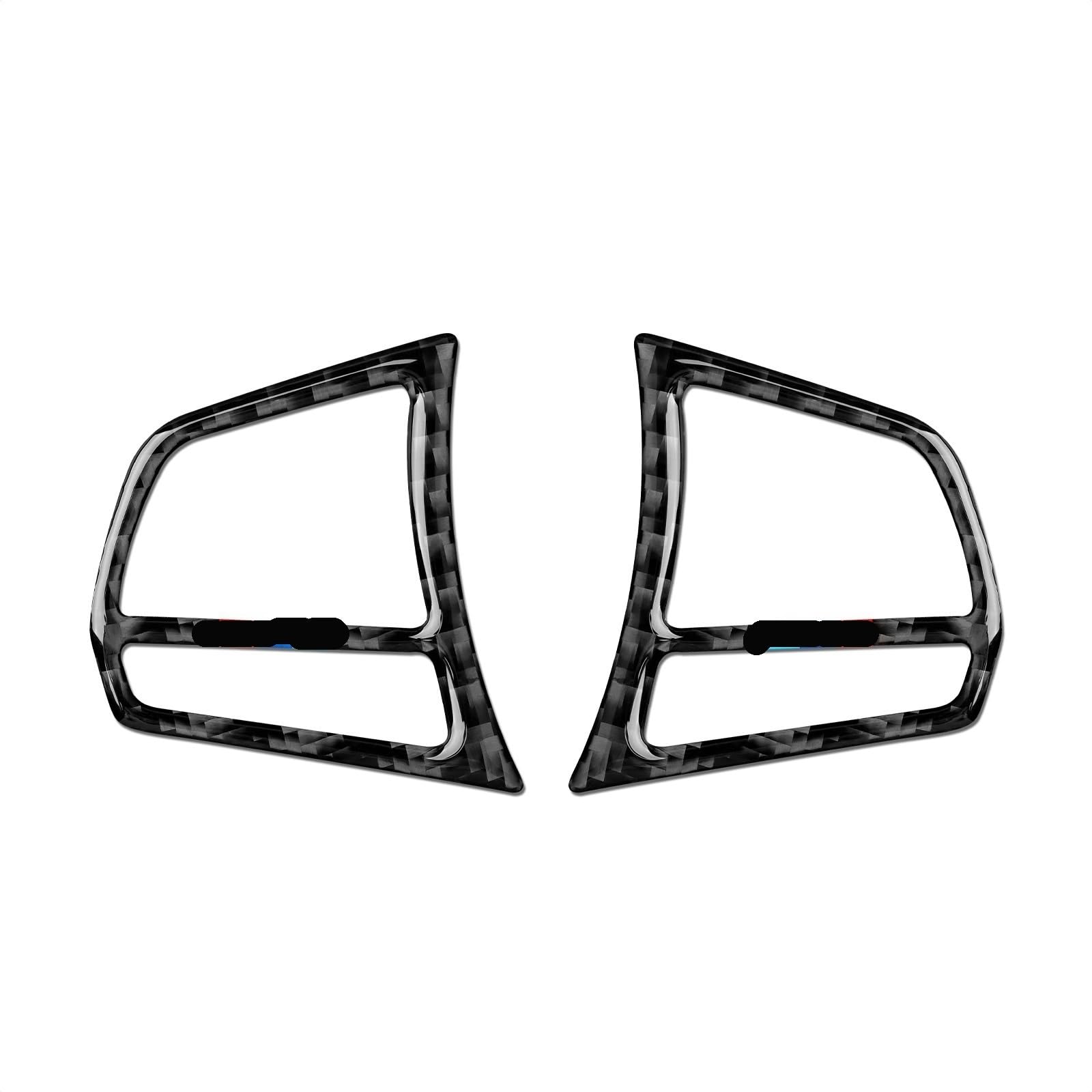 Pizgear Auto-Lenkrad-Aufkleber, Carbon-Faser-Verzierung, for, for F30 F31 F32 F33 F34 F36 3GT 2012–2019, Zubehör Lenkradverkleidung(Style B) von Pizgear