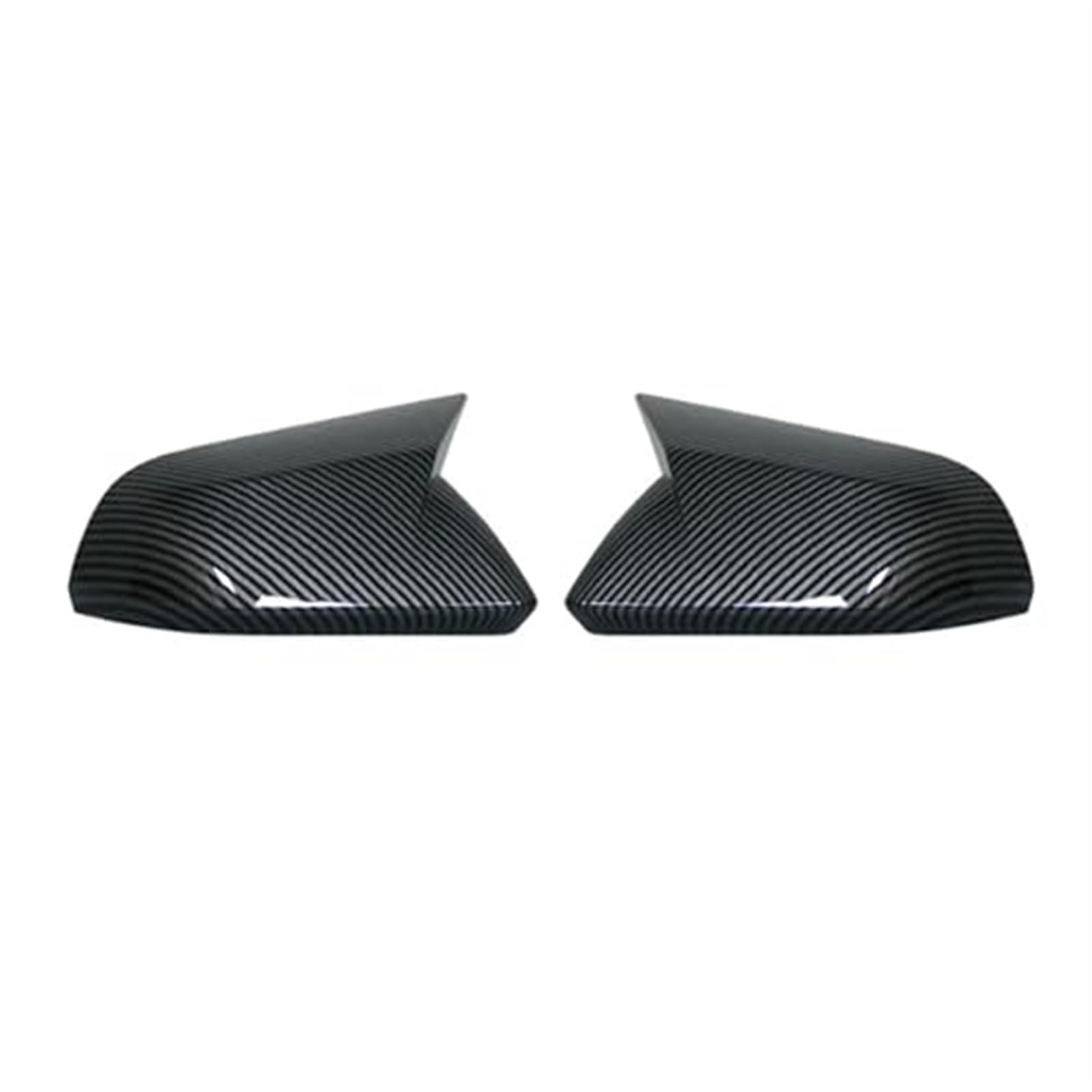 Pizgear Auto-Rückspiegelabdeckung, for Ford, for Mustang, 2015-2020. Flügelkappe, Außentür-Rückspiegelgehäuse, Verkleidungsaufkleber, Kohlefaser-Außenspiegel, Ersatzteile Seitenspiegelkappen(Black NO von Pizgear