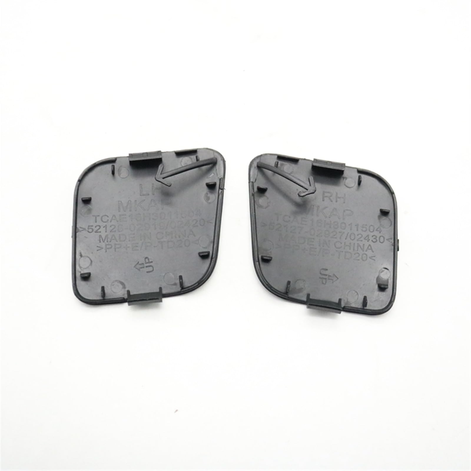 Pizgear Auto unlackierte Farbe Frontstoßstange Abschlepphakenabdeckung, for Toyota, AURIS 2015 2016 2017 2018 Stoßstangen-Abschlepphaken-Ösen-Deckelabdeckung(1 Pair L and R) von Pizgear