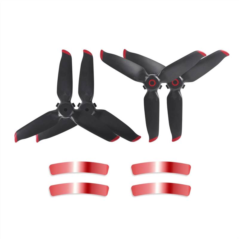 Pizgear Blade Fens Props Wing Schnellverschluss-Abdeckung Schutzset Carbon 4PCS Propellerschutz, for DJI FPV Combo Drone leichte Drohnenpropeller(Red) von Pizgear