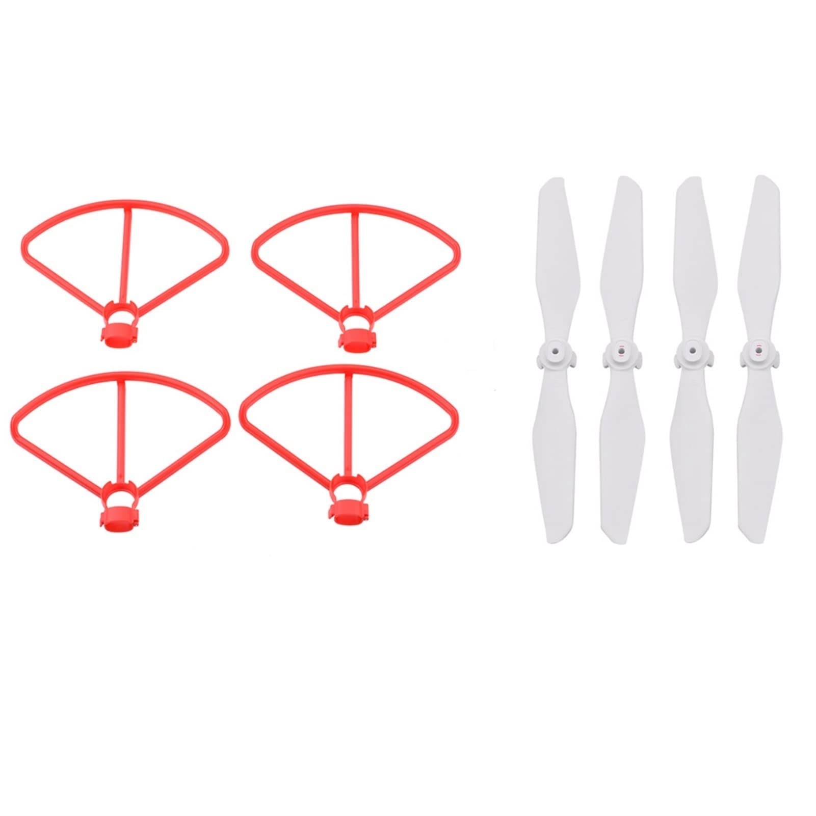 Pizgear CW CCW Propeller Propellerschutz Schutzring Schutz Requisitenblätter, for Fimi A3 Drone RC Quadcopter leichte Drohnenpropeller(Red Guard-Props) von Pizgear