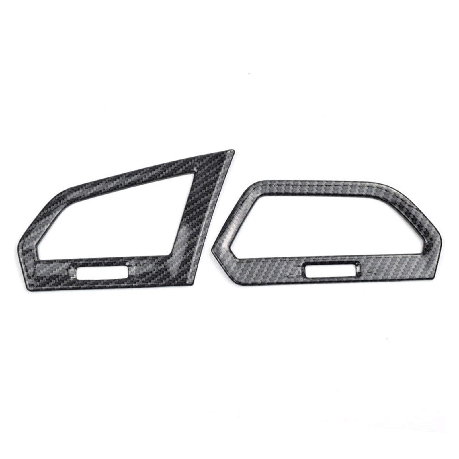 Pizgear Carbon Fiber Innenleisten Armaturenbrett Luftauslass Panel Zierleiste, for VW, for Tiguan, Zubehör 2020-2017 Auto Styling Lüftungsring für Auto-Klimaanlage(Black) von Pizgear