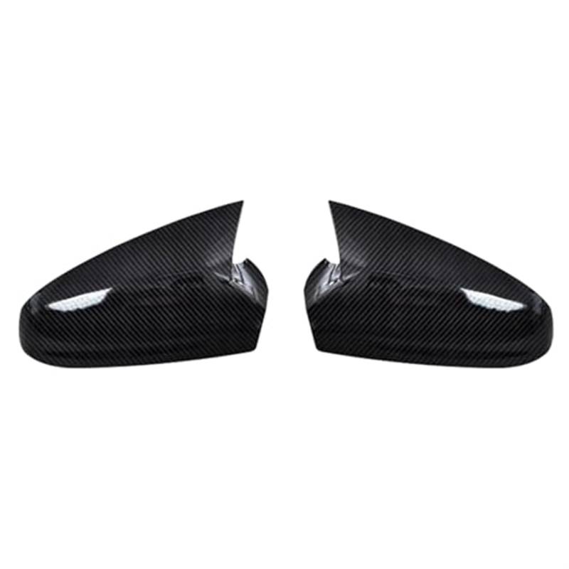 Pizgear Carbon Fiber Look Auto Seitentür Flügel Rückspiegel Abdeckung Rückspiegel Abdeckung, for Opel, for Vauxhall, for Astra H 2004-2013 Außenspiegel Ersatzteile Seitenspiegel-Abdeckkappen(Black CAR von Pizgear