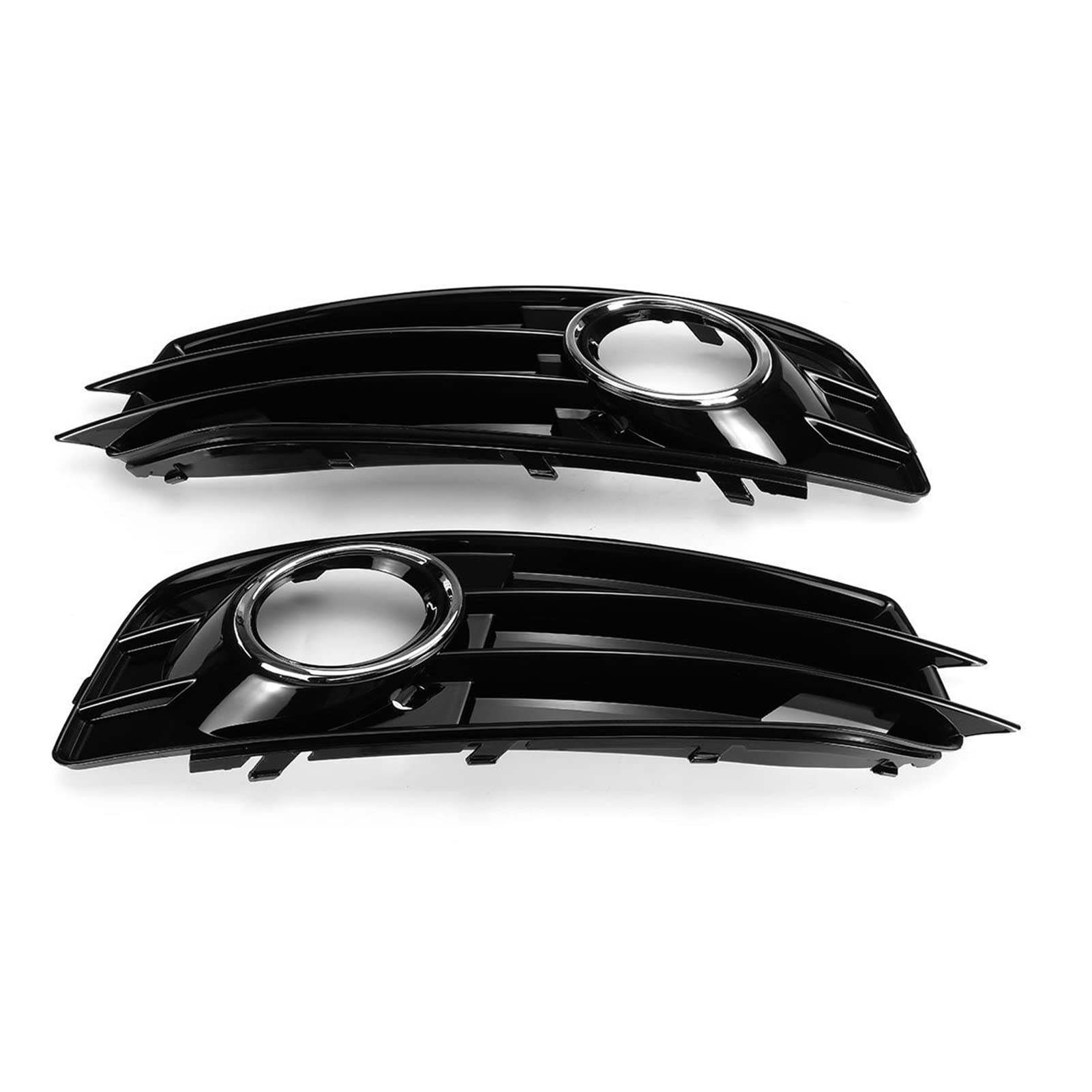 Pizgear Chrom, Silber, Schwarz, 2 x Auto-Nebelscheinwerfer-Kühlergrill-Abdeckung, Nebelscheinwerfer-Kühlergrill, for Audi, for A3 8P for, 2009–2012 8P0807682 8P0807681 Nebelscheinwerfer-Grillabdeckun von Pizgear