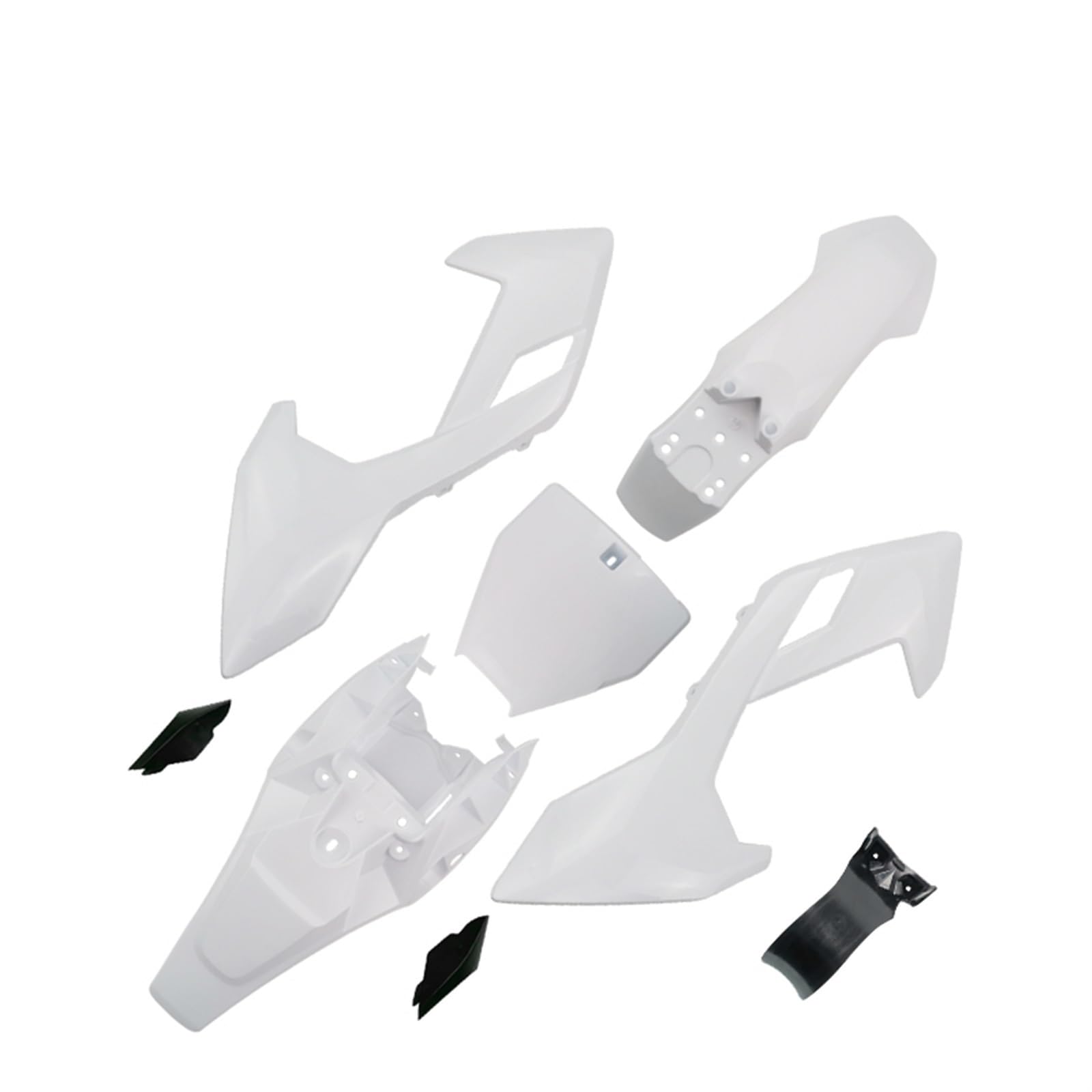 Pizgear DB606 Kunststoffverkleidungs-Bodykits, Kotflügel Kotflügel 110 125CC Pit Dirt Motor Trail Bike, HIGHPER Motorrad Motorrad-Kotflügel-Kit(White) von Pizgear